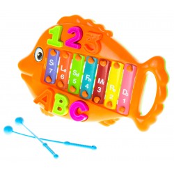 Музыкальная игрушка Металлофон Рыбка Оранжевая