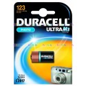 Батарейка Duracell CR 123 ULTRA M3 (900 мА/ч, 3В, литий (Lithium)). 1 шт. в упаковке.